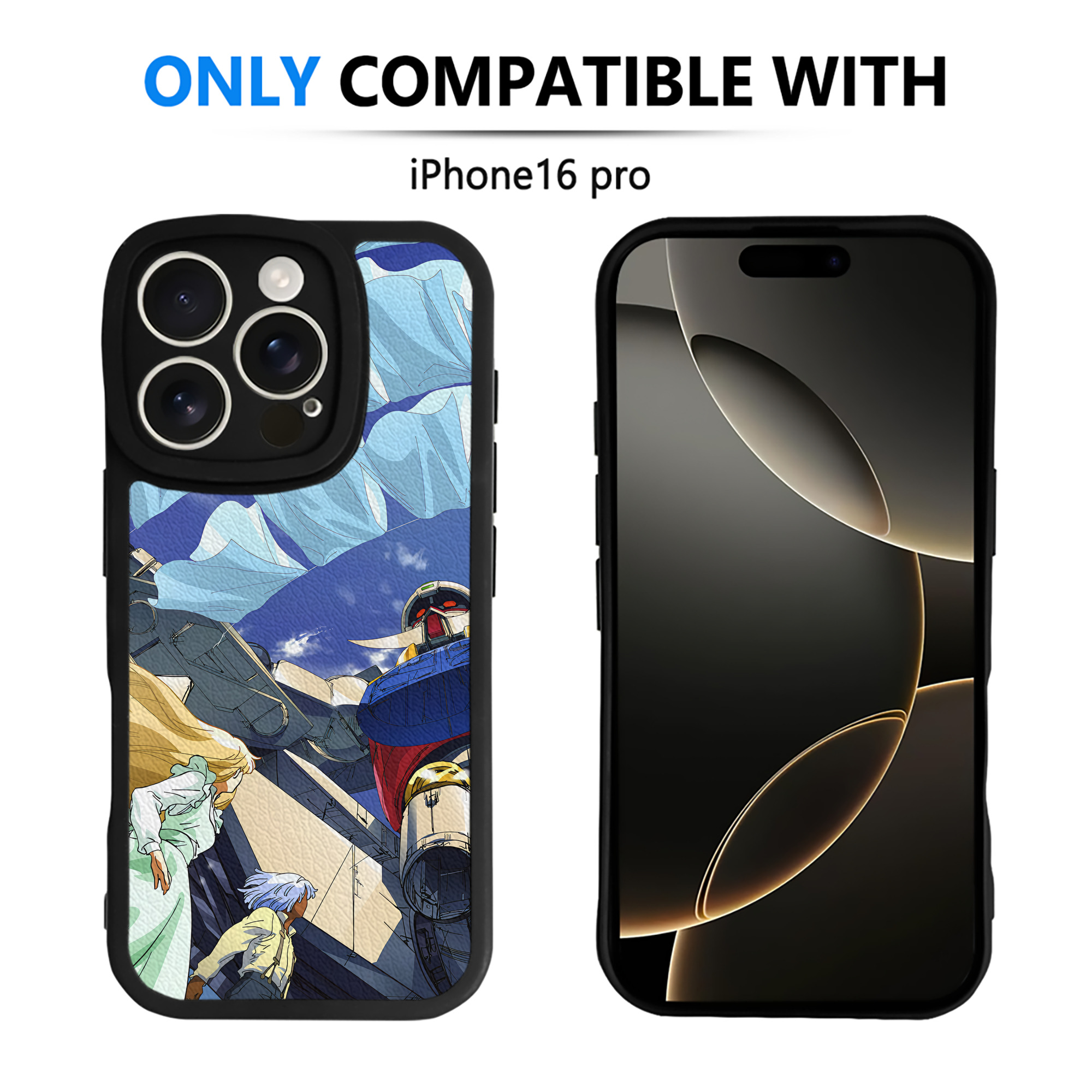 （画像用） 機動戦士ガンダム Mobile Suit Gundam 【iPhone 16シリーズ対応】シリコンスマホケース（レザー調） 材質：シリコン